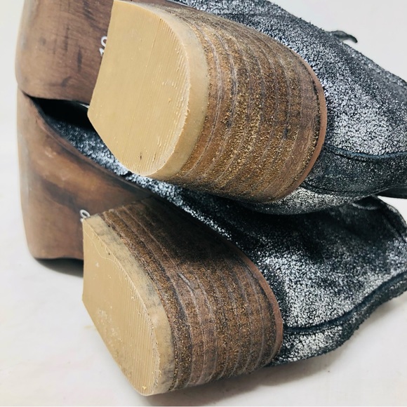 Diba True Stop By Metallic Black Ankle Boots - Picture 8 of 11